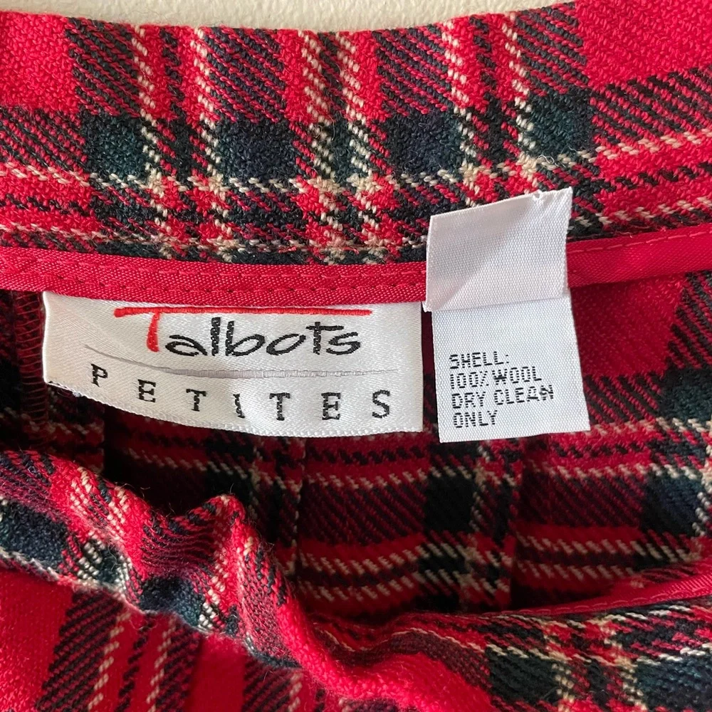 Classic Ted Plaid Talbots Petite Wool Skirt - Picture 3 of 4